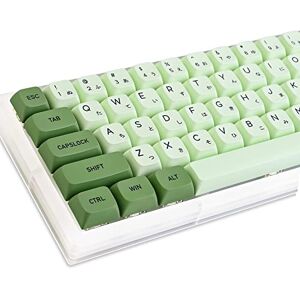 Guffercty kred GTSP XDA Profile Japanese Keycaps 60 Percent PBT 122 Key Caps Set for Cherry MX Covers Tenkeyless 60% 65% Gaming Keyboard (Matcha) Guffercty kred GTSP XDA Profile Japanese Keycaps 60 Percent PBT 122 Key Caps Set for Cherry MX Covers Tenkeyless 60% 65% Gaming Keyboard (Matcha)
