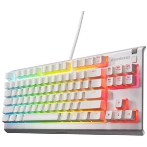 SteelSeries Apex 3 TKL Gaming Keyboard Tenkeyless Compact Form Factor Silent Gaming Keyboard 8-Zone RGB Illumination IP32 Water & Dust Resistant Nordic QWERTY Layout, White SteelSeries Apex 3 TKL Gaming Keyboard Tenkeyless Compact Form Factor Silent Gaming Keyboard 8-Zone RGB Illumination IP32 Water & Dust Resistant Nordic QWERTY Layout, White