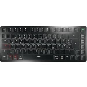 CHERRY KW X ULP 2.0 MINI, Ultra Slim Mechanical Compact Keyboard, German Layout (QWERTZ), For Windows & Mac, Multi-Device Function For Up To 4 Devices, Black CHERRY KW X ULP 2.0 MINI, Ultra Slim Mechanical Compact Keyboard, German Layout (QWERTZ), For Windows & Mac, Multi-Device Function For Up To 4 Devices, Black