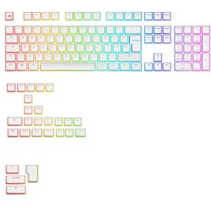 Glorious Gaming GPBT Aura RGB Keycaps: Pudding Style Keycaps, Double Shot PBT, Translucent Design, Fits 100%, 75% 65% 60% Mechanical Keyboards, Fits ANSI, ISO, White English QWERTY Layout (UK) Glorious Gaming GPBT Aura RGB Keycaps: Pudding Style Keycaps, Double Shot PBT, Translucent Design, Fits 100%, 75% 65% 60% Mechanical Keyboards, Fits ANSI, ISO, White English QWERTY Layout (UK)