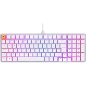 GLORIOUS Gaming GMMK 2 Full Size (96%) Mechanical Gaming Keyboard, Aluminium Frame, Customisable, Doubleshot Caps, Fox Switches, Per Key RGB, Full NKRO, English UK QWERTY Layout White GLORIOUS Gaming GMMK 2 Full Size (96%) Mechanical Gaming Keyboard, Aluminium Frame, Customisable, Doubleshot Caps, Fox Switches, Per Key RGB, Full NKRO, English UK QWERTY Layout White
