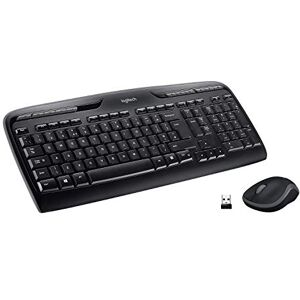 Logitech MK330 Wireless Keyboard and Mouse Combo for Windows, 2.4 GHz Wireless with USB-Receiver, Portable Mouse, Multimedia Keys, Long Battery Life, PC/Laptop, QWERTY UK Layout Black Logitech MK330 Wireless Keyboard and Mouse Combo for Windows, 2.4 GHz Wireless with USB-Receiver, Portable Mouse, Multimedia Keys, Long Battery Life, PC/Laptop, QWERTY UK Layout Black