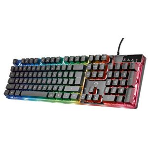 GXTrust Trust Gaming GXT 835 Azor Gaming Keyboard Italian Layout QWERTY USB Anti-Ghosting Keyboard with LED Backlit RGB for PC Computer Laptop Mac Black GXTrust Trust Gaming GXT 835 Azor Gaming Keyboard Italian Layout QWERTY USB Anti-Ghosting Keyboard with LED Backlit RGB for PC Computer Laptop Mac Black