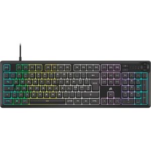 Corsair K55 CORE RGB Wired Membrane Gaming Keyboard Silent and Responsive Switches Spill Resistance Ten Zone RGB iCUE Compatible QWERTY IT PC, Mac Black Corsair K55 CORE RGB Wired Membrane Gaming Keyboard Silent and Responsive Switches Spill Resistance Ten Zone RGB iCUE Compatible QWERTY IT PC, Mac Black