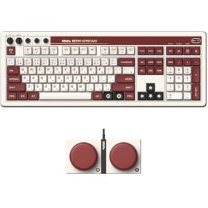 8Bitdo Retro 108 Mechanical Keyboard with 108 Keys and Integrated Numpad, Bluetooth/2.4G/USB-C Hot Swappable Wireless Gaming Keyboard for Windows and Android ANSI US layout Fami Edition 8Bitdo Retro 108 Mechanical Keyboard with 108 Keys and Integrated Numpad, Bluetooth/2.4G/USB-C Hot Swappable Wireless Gaming Keyboard for Windows and Android ANSI US layout Fami Edition