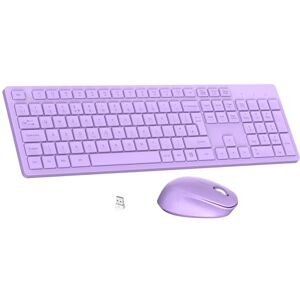 LeadsaiL Wireless Keyboard and Mouse Set, 2.4GHz USB Computer Keyboards and Mouse Combo, Full Size UK QWERTY Layout, Ergonomic Design with 12 Multimedia Shortcuts for HP/Lenovo Laptop and Mac-Purple LeadsaiL Wireless Keyboard and Mouse Set, 2.4GHz USB Computer Keyboards and Mouse Combo, Full Size UK QWERTY Layout, Ergonomic Design with 12 Multimedia Shortcuts for HP/Lenovo Laptop and Mac-Purple