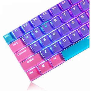 Ussixchare Backlit Keycaps 60 Percent for GK61 RK61 Anne pro Keyboard, 104 PBT Fullsize Keycaps Set for Ducky one 2 Mini 60% Mechanical Gaming Keyboard Gateron Kailh MX Switches (Violet) Ussixchare Backlit Keycaps 60 Percent for GK61 RK61 Anne pro Keyboard, 104 PBT Fullsize Keycaps Set for Ducky one 2 Mini 60% Mechanical Gaming Keyboard Gateron Kailh MX Switches (Violet)