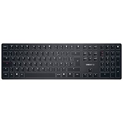 CHERRY KW X ULP, Ultra-Flat Mechanical High-End Keyboard, French Layout (AZERTY), Wireless Multi-Device Keyboard for up to 4 Devices, Rechargeable, Black CHERRY KW X ULP, Ultra-Flat Mechanical High-End Keyboard, French Layout (AZERTY), Wireless Multi-Device Keyboard for up to 4 Devices, Rechargeable, Black