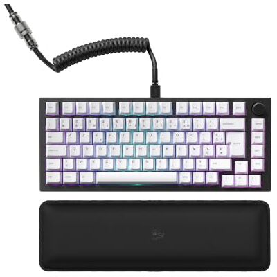 GLORIOUS GMMK Pro 75% Mechanical Keyboard French AZERTY (Black) CNC Aluminum Frame, Hot-Swappable Fox Linear Switches, French AZERTY Layout GLORIOUS GMMK Pro 75% Mechanical Keyboard French AZERTY (Black) CNC Aluminum Frame, Hot-Swappable Fox Linear Switches, French AZERTY Layout