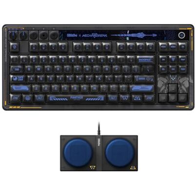 8Bitdo Retro 87 Mechanical Keyboard with Hot-Swappable Kailh Switches, RGB Backlight, Programmable Buttons, Wireless 2.4G/Bluetooth/USB-C for Windows and Android Mecha Break: Panther ANSI US 8Bitdo Retro 87 Mechanical Keyboard with Hot-Swappable Kailh Switches, RGB Backlight, Programmable Buttons, Wireless 2.4G/Bluetooth/USB-C for Windows and Android Mecha Break: Panther ANSI US