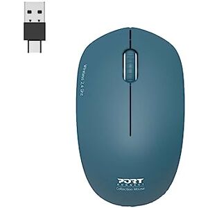 Port Designs 2.4GHz Wireless Mouse Connector for PC Collection 2 for Computer Optical Sensor 1600 DPI 3 Buttons Compact Ambidextrous & Quiet Sapphire Dark Blue Port Designs 2.4GHz Wireless Mouse Connector for PC Collection 2 for Computer Optical Sensor 1600 DPI 3 Buttons Compact Ambidextrous & Quiet Sapphire Dark Blue