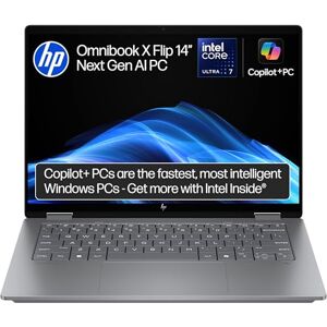 HP OmniBook X Flip NGAI 14" Laptop CoPilot+ PC Intel® Core™ Ultra 7-256V Processor 16GB RAM 1TB SSD Intel® Arc™ 140V 3K OLED Touchscreen Up to 17.75Hr Battery Windows 11 14-fm0001sa HP OmniBook X Flip NGAI 14" Laptop CoPilot+ PC Intel® Core™ Ultra 7-256V Processor 16GB RAM 1TB SSD Intel® Arc™ 140V 3K OLED Touchscreen Up to 17.75Hr Battery Windows 11 14-fm0001sa