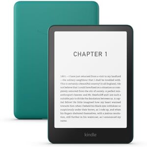 Amazon Kindle Paperwhite (newest gen) – Our fastest Kindle ever, with new glare-free display and weeks of battery life – 16 GB – With Ads Jade Amazon Kindle Paperwhite (newest gen) – Our fastest Kindle ever, with new glare-free display and weeks of battery life – 16 GB – With Ads Jade