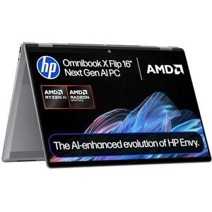 HP OmniBook X Flip 16-ar0004sa 16" 1920 x 1200 pixels Touchscreen AMD Ryzen AI 5 16GB 512GB SSD Windows 11 Home HP OmniBook X Flip 16-ar0004sa 16" 1920 x 1200 pixels Touchscreen AMD Ryzen AI 5 16GB 512GB SSD Windows 11 Home