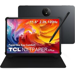 TCL NXTPAPER 11 Plus Tablet with Flipcase & T-Pen, 11.5" 2.2K NXTPAPER 4.0 Display, AI Built-in, 256GB ROM, 8GB + 8GB RAM Expansion, 8000mAh Battery, Android 15 TCL NXTPAPER 11 Plus Tablet with Flipcase & T-Pen, 11.5" 2.2K NXTPAPER 4.0 Display, AI Built-in, 256GB ROM, 8GB + 8GB RAM Expansion, 8000mAh Battery, Android 15