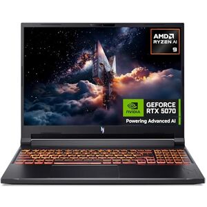 Acer Nitro V16 AI ANV16-42 Gaming Laptop AMD Ryzen AI 9 365, 32GB, 1TB SSD, NVIDIA GeForce RTX 5070, 16" WQXGA 180Hz, Windows 11, Black Acer Nitro V16 AI ANV16-42 Gaming Laptop AMD Ryzen AI 9 365, 32GB, 1TB SSD, NVIDIA GeForce RTX 5070, 16" WQXGA 180Hz, Windows 11, Black