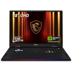 MSI Raider 18 HX AI Gaming laptop- (18" UHD+, MiniLED, 120Hz,Intel® Core Ultra 9 285HX, NVIDIA® GeForce RTX 5080 Laptop GPU, GDDR7 16GB, 64GB RAM,4TB SSD,Windows® 11 Home Advanced)- Core Black MSI Raider 18 HX AI Gaming laptop- (18" UHD+, MiniLED, 120Hz,Intel® Core Ultra 9 285HX, NVIDIA® GeForce RTX 5080 Laptop GPU, GDDR7 16GB, 64GB RAM,4TB SSD,Windows® 11 Home Advanced)- Core Black