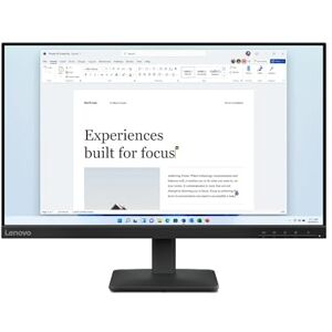 Lenovo L24-41 Monitor 23.8" FHD (1920x1080), IPS, 4ms, 100Hz, Tilt Adjustment, Ports HDMI 2.1 + VGA, HDMI Cable included Raven Black Lenovo L24-41 Monitor 23.8" FHD (1920x1080), IPS, 4ms, 100Hz, Tilt Adjustment, Ports HDMI 2.1 + VGA, HDMI Cable included Raven Black