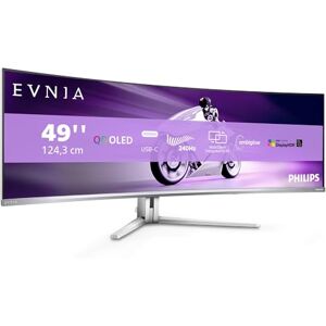 Philips Evnia 49M2C8900AM 49 inch QD OLED curved gaming monitor, 240 Hertz, 0.03ms GtG, HDR400, Ambiglow (5120x1440, HDMI 2.1, DisplayPort 1.4, USB-C, USB Hub) white Philips Evnia 49M2C8900AM 49 inch QD OLED curved gaming monitor, 240 Hertz, 0.03ms GtG, HDR400, Ambiglow (5120x1440, HDMI 2.1, DisplayPort 1.4, USB-C, USB Hub) white