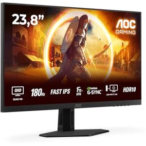 AOC Gaming Q24G4RE- 24 inch Quad HD Monitor, 180Hz, Fast IPS, 1ms, G-Sync comp, HDR10, Low input Lag (2560x1440, 2x HDMI 2.0, 1x DisplayPort 1.4) AOC Gaming Q24G4RE- 24 inch Quad HD Monitor, 180Hz, Fast IPS, 1ms, G-Sync comp, HDR10, Low input Lag (2560x1440, 2x HDMI 2.0, 1x DisplayPort 1.4)