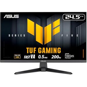 Asus TUF Gaming Series 5 VG257Q5A Gaming Monitor – 24.5-inch, Full HD(1920x1080), 200Hz, ELMB SYNC, 0.5ms GTG (min.), Stereo speaker, DisplayWidget Center, Gaming AI Asus TUF Gaming Series 5 VG257Q5A Gaming Monitor – 24.5-inch, Full HD(1920x1080), 200Hz, ELMB SYNC, 0.5ms GTG (min.), Stereo speaker, DisplayWidget Center, Gaming AI