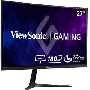 ViewSonic VX2718-2KPC-MHD 27 inch Curved Gaming Monitor, 2K QHD (2560 x 1440), 165Hz, 1ms, Dual Integrated Speakers, Adaptive Sync, DisplayPort, 2x HDMI, Flicker Free, Low Blue Light Filter ViewSonic VX2718-2KPC-MHD 27 inch Curved Gaming Monitor, 2K QHD (2560 x 1440), 165Hz, 1ms, Dual Integrated Speakers, Adaptive Sync, DisplayPort, 2x HDMI, Flicker Free, Low Blue Light Filter