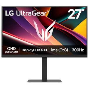 LG UltraGear G6 Gaming Monitor 27G640A-B, QHD 1440p IPS, 27 inch, 300Hz, 1ms GtG, HDR400, G-Sync & FreeSync Premium, Speakers, HDMI2.1, DP, USB-C, Black LG UltraGear G6 Gaming Monitor 27G640A-B, QHD 1440p IPS, 27 inch, 300Hz, 1ms GtG, HDR400, G-Sync & FreeSync Premium, Speakers, HDMI2.1, DP, USB-C, Black