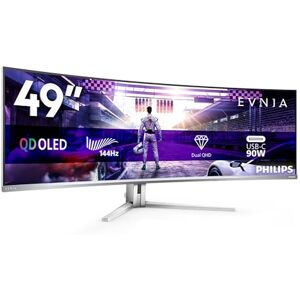 Philips 49M2C8900LA 48.9 inch DQHD Monitor Curved, 144Hz, QD-OLED Panel, 0.03ms GtG, Adaptive Sync, HDR400 TrueBlack, FreeSync Premium Pro, Speakers, (5120x1440 HDMI 2x 2.0 DP 1x 1,4 USB Hub) Grey Philips 49M2C8900LA 48.9 inch DQHD Monitor Curved, 144Hz, QD-OLED Panel, 0.03ms GtG, Adaptive Sync, HDR400 TrueBlack, FreeSync Premium Pro, Speakers, (5120x1440 HDMI 2x 2.0 DP 1x 1,4 USB Hub) Grey