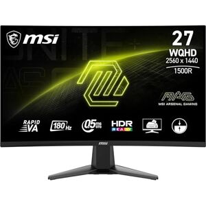 MSI MAG 27CQ6F 27 Inch WQHD Curved Gaming Monitor 1500R 2560 x 1440 Rapid VA Panel, 180 Hz 05ms (GtG, Min), Adaptive-Sync DP 14a, HDMI 20b CEC MSI MAG 27CQ6F 27 Inch WQHD Curved Gaming Monitor 1500R 2560 x 1440 Rapid VA Panel, 180 Hz 05ms (GtG, Min), Adaptive-Sync DP 14a, HDMI 20b CEC