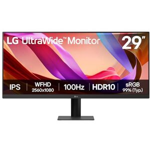 LG UltraWide Monitor 29U511A UWFHD 1080p IPS 29 inch, 100Hz, 5ms GtG, HDR10, Office and Desktop display, Reader Mode & Flicker Safe, Smart Energy Saving, DisplayPort, HDMI, Black LG UltraWide Monitor 29U511A UWFHD 1080p IPS 29 inch, 100Hz, 5ms GtG, HDR10, Office and Desktop display, Reader Mode & Flicker Safe, Smart Energy Saving, DisplayPort, HDMI, Black