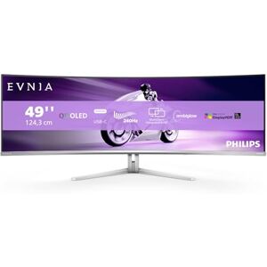 Philips Evnia 49M2C8900-49 inch OLED DQHD Curved Gaming Monitor, 240 Hertz, 0.03ms GtG, HDR400, Ambiglow (5120x1440, HDMI 2.1, DisplayPort 1.4, USB-C, USB Hub) white Philips Evnia 49M2C8900-49 inch OLED DQHD Curved Gaming Monitor, 240 Hertz, 0.03ms GtG, HDR400, Ambiglow (5120x1440, HDMI 2.1, DisplayPort 1.4, USB-C, USB Hub) white