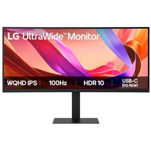 LG UltraWide Monitor 34U650A-B, Curved UWQHD 1440p IPS, 34 inch, 100Hz, 5ms GtG, HDR10, Speakers, HDMI, DP, USB-C (96W PD), Black LG UltraWide Monitor 34U650A-B, Curved UWQHD 1440p IPS, 34 inch, 100Hz, 5ms GtG, HDR10, Speakers, HDMI, DP, USB-C (96W PD), Black