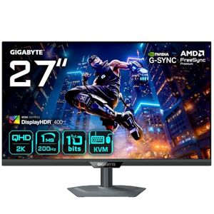 Gigabyte M27Q2 QD 27” QHD Gaming Monitor 2560 x 1440, 200Hz, 1ms, 350 cd/m², FreeSync Premium, Display HDR400, HDMI 2.0, Displayport 1.4 Gigabyte M27Q2 QD 27” QHD Gaming Monitor 2560 x 1440, 200Hz, 1ms, 350 cd/m², FreeSync Premium, Display HDR400, HDMI 2.0, Displayport 1.4
