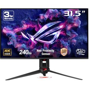 Asus ROG Swift OLED PG32UCDMR 32 Inch 4K UHD Gaming Monitor (240 Hz, 0.03ms GtG, G-Sync, FreeSync, AdaptiveSync, 10-bit, DisplayHDR 400, 16:9, 3840x2160, DP 2.1, HDMI 2.1, 90W USB-C, USB-Hub) Asus ROG Swift OLED PG32UCDMR 32 Inch 4K UHD Gaming Monitor (240 Hz, 0.03ms GtG, G-Sync, FreeSync, AdaptiveSync, 10-bit, DisplayHDR 400, 16:9, 3840x2160, DP 2.1, HDMI 2.1, 90W USB-C, USB-Hub)
