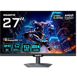 Gigabyte M27Q3 2K QHD Gaming Monitor 27 Inch, 300Hz, 1ms GtG, FreeSync Premium, G-SYNC Compatible, KVM, SuperSpeed IPS, DisplayHDR 400, HDMI 2.1, Gigabyte M27Q3 2K QHD Gaming Monitor 27 Inch, 300Hz, 1ms GtG, FreeSync Premium, G-SYNC Compatible, KVM, SuperSpeed IPS, DisplayHDR 400, HDMI 2.1,