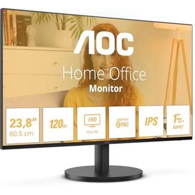 AOC 24B3HA2 24 inch FHD Monitor 120Hz, IPS Panel, 4ms GtG, , Speakers, (1920x1080 HDMI 1x 1.4 ) Black AOC 24B3HA2 24 inch FHD Monitor 120Hz, IPS Panel, 4ms GtG, , Speakers, (1920x1080 HDMI 1x 1.4 ) Black