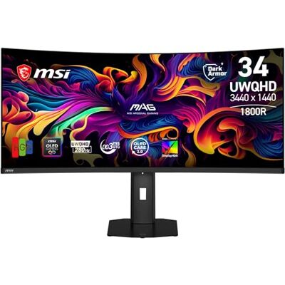 MSI MAG 341CQP QD-OLED X28 34-Inch UWQHD Tandem QD-OLED monitor, 3440 x 1440, 280hz, 0.03ms, RGB Stripe, DarkArmor Film, Uniform Luminance, 280Hz, 0.03ms, Adaptive Sync, Flat stand MSI MAG 341CQP QD-OLED X28 34-Inch UWQHD Tandem QD-OLED monitor, 3440 x 1440, 280hz, 0.03ms, RGB Stripe, DarkArmor Film, Uniform Luminance, 280Hz, 0.03ms, Adaptive Sync, Flat stand