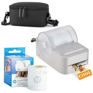 HP Sprocket Panorama Instant Portable Color Label & Photo Printer (Grey) Starter Bundle with case Zink roll HP Sprocket Panorama Instant Portable Color Label & Photo Printer (Grey) Starter Bundle with case Zink roll