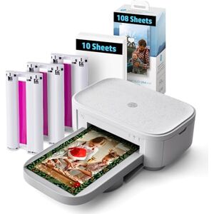HP Sprocket Studio Plus 4x6 Instant Photo Printer – 118 Sheets & Cartridge BUNDLE Wireless, Wi-Fi, Premium Dye Sublimation Vibrant Color Pictures Editing App for Fun, Creative Photos HP Sprocket Studio Plus 4x6 Instant Photo Printer – 118 Sheets & Cartridge BUNDLE Wireless, Wi-Fi, Premium Dye Sublimation Vibrant Color Pictures Editing App for Fun, Creative Photos