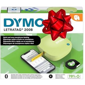 Dymo LetraTag 200B Bluetooth Label Maker Compact Label Printer Connects Through Bluetooth Wireless Technology to iOS and Android Includes 1 White Paper Label Tape Pistachio Yellow Dymo LetraTag 200B Bluetooth Label Maker Compact Label Printer Connects Through Bluetooth Wireless Technology to iOS and Android Includes 1 White Paper Label Tape Pistachio Yellow