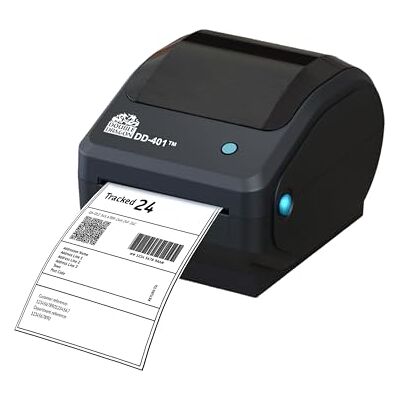 Dragon DD-401 4” Direct Thermal Label Printer (203 DPI, USB) Compatible with Windows, Mac, Android & iOS (USB Only) Auto Calibration, Large Capacity Dragon DD-401 4” Direct Thermal Label Printer (203 DPI, USB) Compatible with Windows, Mac, Android & iOS (USB Only) Auto Calibration, Large Capacity