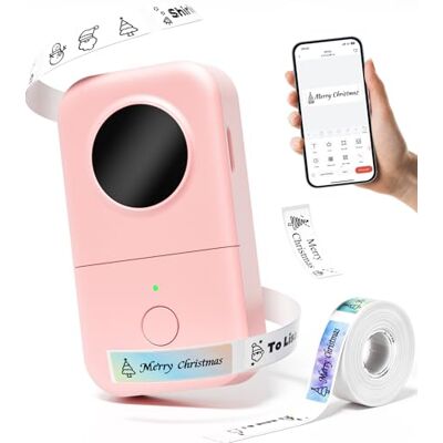 Phomemo Label Maker, D30 Bluetooth Label Printer for Stationery Office Home Mini Label Maker Machine, APP Printing, Labeler 1200 mAh Rechargeable for Tag Office Organization, Home School,Pink Phomemo Label Maker, D30 Bluetooth Label Printer for Stationery Office Home Mini Label Maker Machine, APP Printing, Labeler 1200 mAh Rechargeable for Tag Office Organization, Home School,Pink