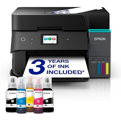 Epson EcoTank ET-4950 Ink Tank Printer Home Office Use Wireless & Ethernet A4 Duplex Print, Copy, Scan, Fax 6.1cm Touchscreen ADF Includes up to 3 Years of Ink Epson EcoTank ET-4950 Ink Tank Printer Home Office Use Wireless & Ethernet A4 Duplex Print, Copy, Scan, Fax 6.1cm Touchscreen ADF Includes up to 3 Years of Ink
