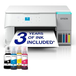 Epson Ecotank ET-2956 Home Printer with Air Print, Dual Band WiFi and 3 Years of Ink, White Epson Ecotank ET-2956 Home Printer with Air Print, Dual Band WiFi and 3 Years of Ink, White