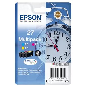 Epson 27 Alarm Clock Genuine Multipack, 3-colours Ink Cartridges, DuraBrite Ultra Ink Epson 27 Alarm Clock Genuine Multipack, 3-colours Ink Cartridges, DuraBrite Ultra Ink