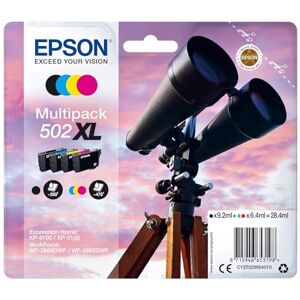 Epson 502XL Binoculars Genuine High Yield Multipack, 4-colours Ink Cartridges Epson 502XL Binoculars Genuine High Yield Multipack, 4-colours Ink Cartridges