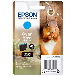 Epson 378 Cyan Squirrel Genuine, Claria Photo HD Ink Cartridge, Standard Capacity Epson 378 Cyan Squirrel Genuine, Claria Photo HD Ink Cartridge, Standard Capacity
