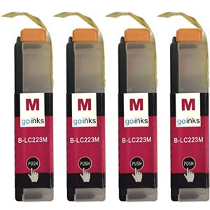 Go Inks 4 Magenta Ink Cartridges to replace Brother LC223M Compatible/non-OEM for Brother DCP and MFC Printers Go Inks 4 Magenta Ink Cartridges to replace Brother LC223M Compatible/non-OEM for Brother DCP and MFC Printers