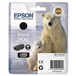 Epson 26XL Polar Bear Black High Yield Genuine, Claria Premium Ink Cartridge Epson 26XL Polar Bear Black High Yield Genuine, Claria Premium Ink Cartridge