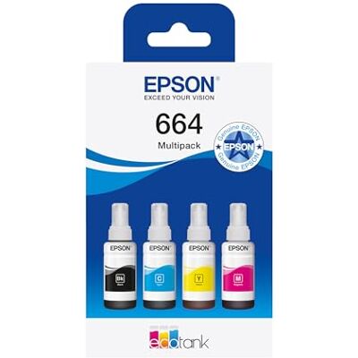 Epson EcoTank 664 Genuine Multipack Ink Bottles Epson EcoTank 664 Genuine Multipack Ink Bottles